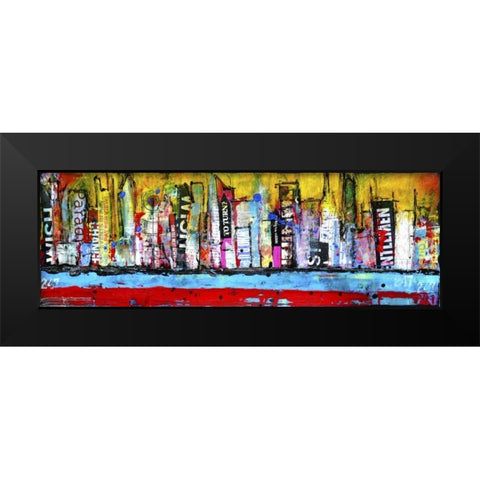 Skyline Black Modern Wood Framed Art Print by Ashley, Erin