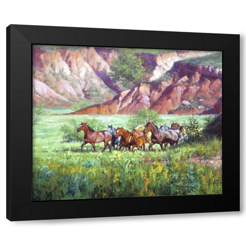 On the Canyon Floor Black Modern Wood Framed Art Print by Sorenson, Jack