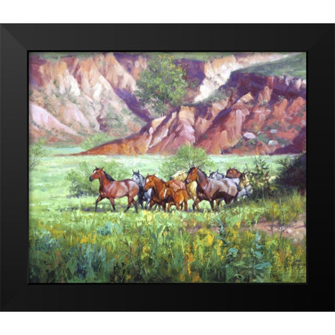 On the Canyon Floor Black Modern Wood Framed Art Print by Sorenson, Jack