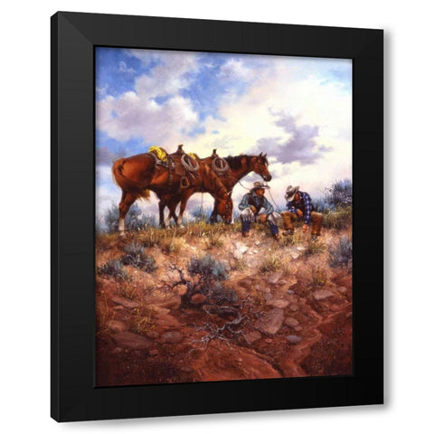 Sage Advice Black Modern Wood Framed Art Print with Double Matting by Sorenson, Jack