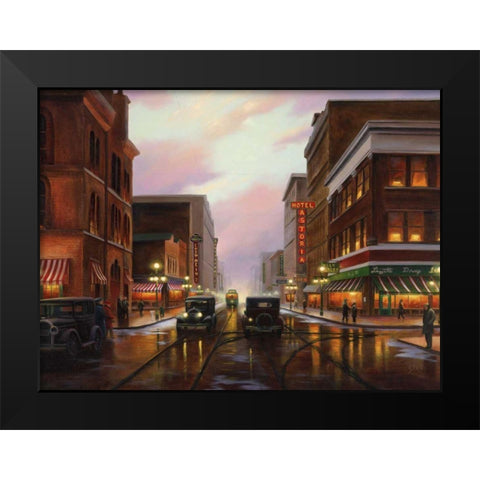 Twilight Times Black Modern Wood Framed Art Print by Stans, Leo