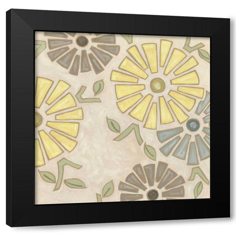 Pastel Pinwheels I Black Modern Wood Framed Art Print with Double Matting by Deans, Karen