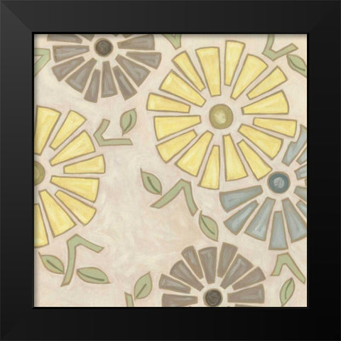 Pastel Pinwheels I Black Modern Wood Framed Art Print by Deans, Karen