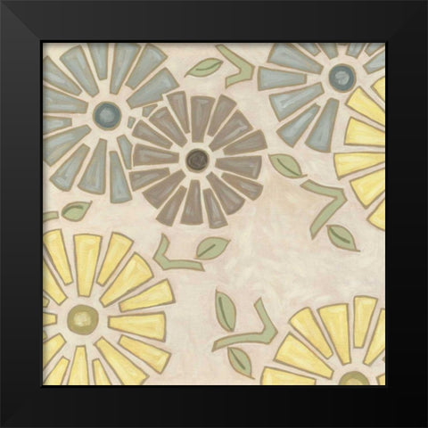 Pastel Pinwheels II Black Modern Wood Framed Art Print by Deans, Karen