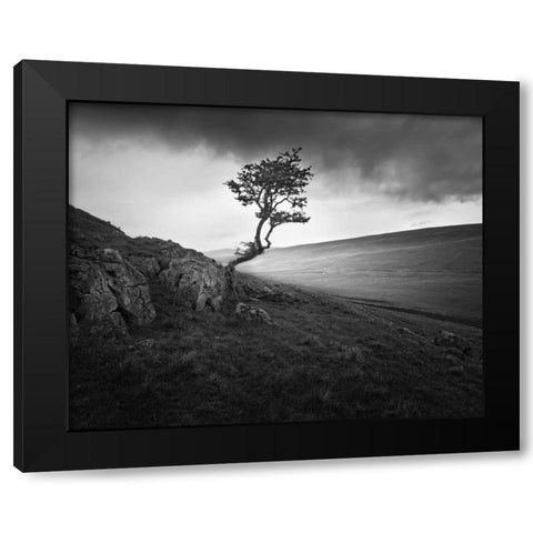 Outcrop Black Modern Wood Framed Art Print with Double Matting by Henson, Martin