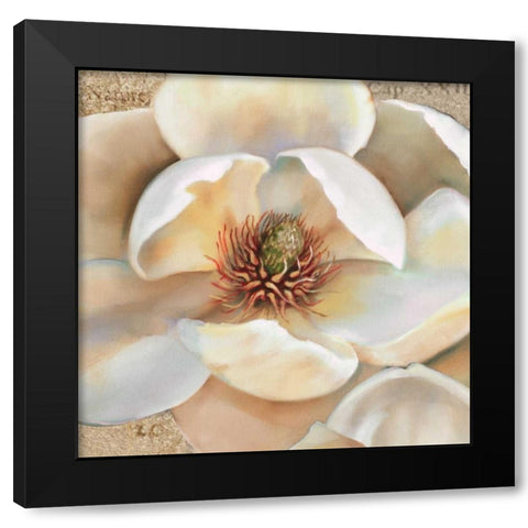 Magnolia Masterpiece II Black Modern Wood Framed Art Print with Double Matting by Montillio, Louise