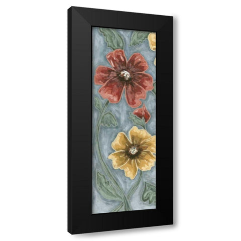 Wild Poppies I Black Modern Wood Framed Art Print with Double Matting by Deans, Karen