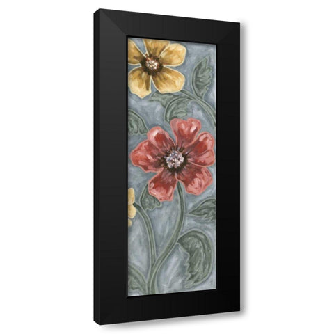 Wild Poppies II Black Modern Wood Framed Art Print with Double Matting by Deans, Karen