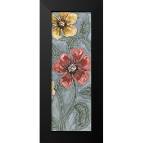 Wild Poppies II Black Modern Wood Framed Art Print by Deans, Karen