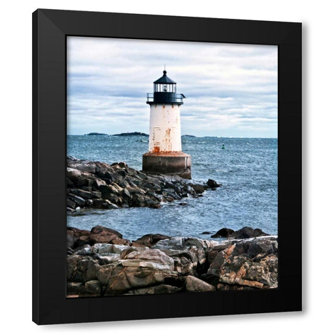 LIghthouse Views III Black Modern Wood Framed Art Print by Perry, Rachel