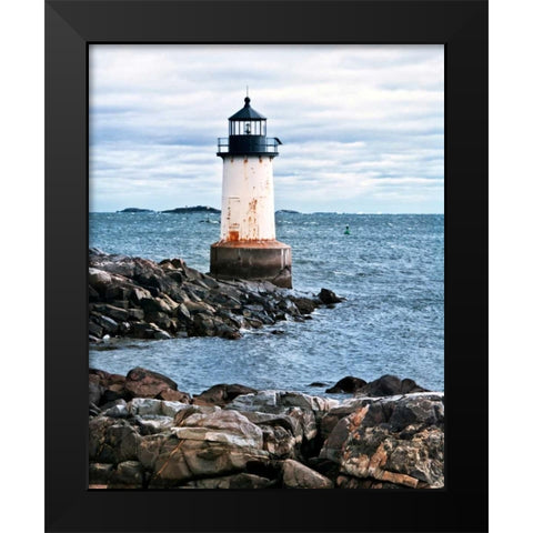 LIghthouse Views III Black Modern Wood Framed Art Print by Perry, Rachel