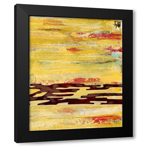 Tire Mark II Black Modern Wood Framed Art Print by Avondet, Natalie