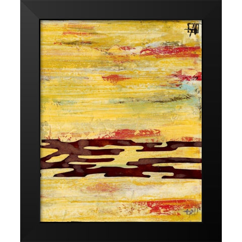 Tire Mark II Black Modern Wood Framed Art Print by Avondet, Natalie