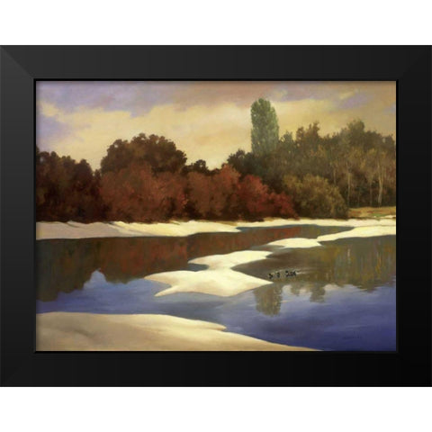 Sandbanks I Black Modern Wood Framed Art Print by Reynolds, Graham