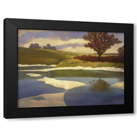 Sandbanks II Black Modern Wood Framed Art Print by Reynolds, Graham
