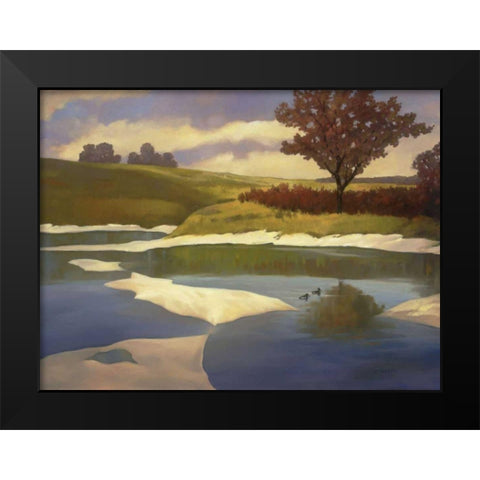 Sandbanks II Black Modern Wood Framed Art Print by Reynolds, Graham