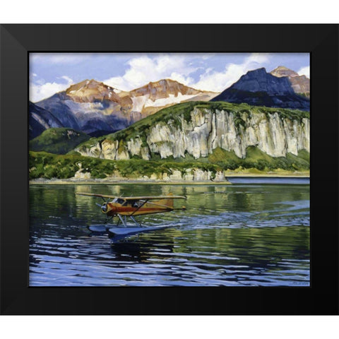 Being There Black Modern Wood Framed Art Print by Chapman, Julie T.