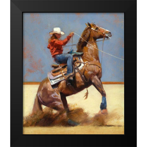 Breakaway Black Modern Wood Framed Art Print by Chapman, Julie T.
