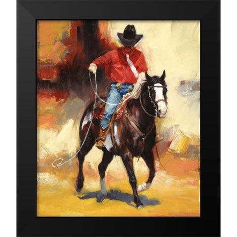 Rodeo Style Black Modern Wood Framed Art Print by Chapman, Julie T.