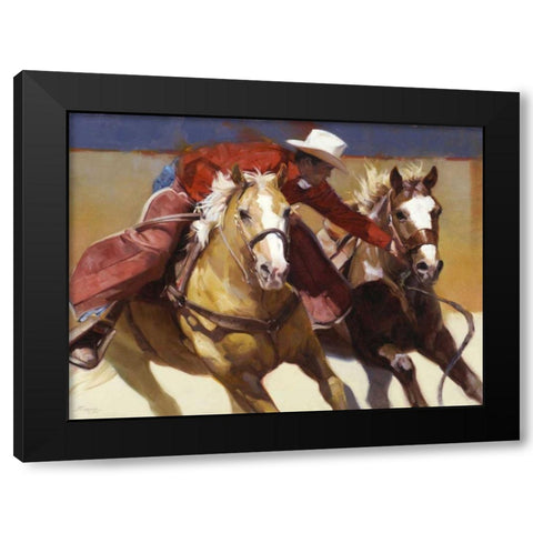 Nabbed Black Modern Wood Framed Art Print with Double Matting by Chapman, Julie T.