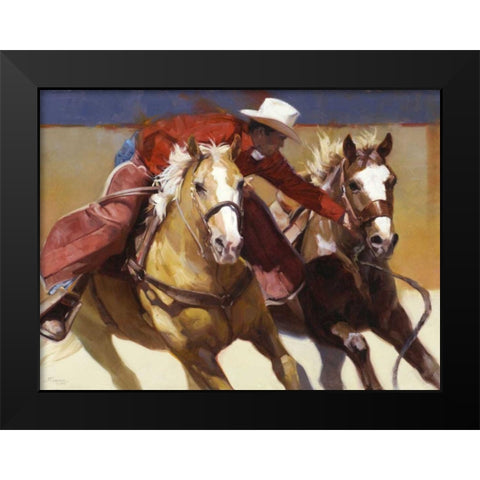 Nabbed Black Modern Wood Framed Art Print by Chapman, Julie T.