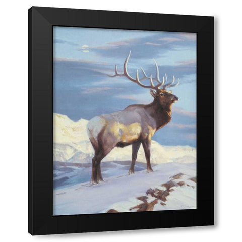 Royal Morning Black Modern Wood Framed Art Print by Chapman, Julie T.
