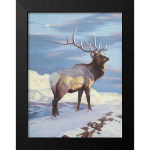 Royal Morning Black Modern Wood Framed Art Print by Chapman, Julie T.