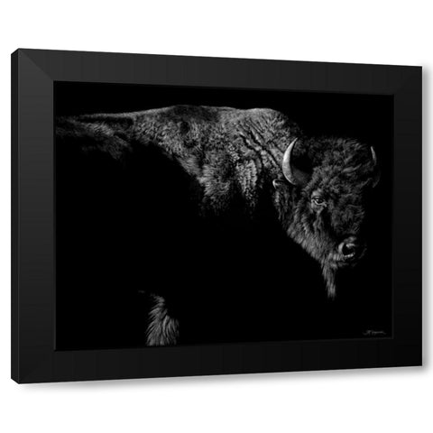 Enduring Black Modern Wood Framed Art Print by Chapman, Julie T.