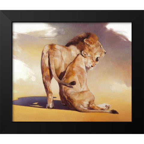 Afterglow Black Modern Wood Framed Art Print by Chapman, Julie T.