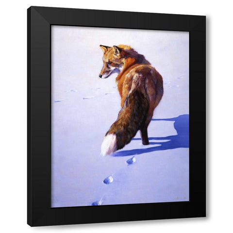 Morning News Black Modern Wood Framed Art Print by Chapman, Julie T.