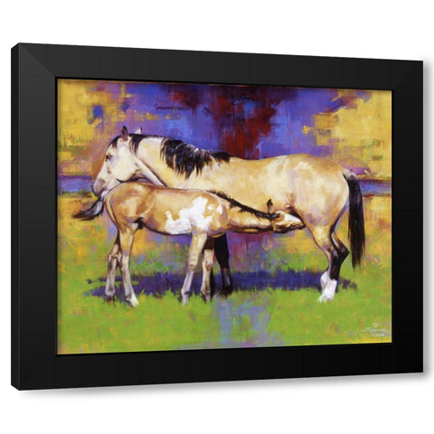 Contentment Black Modern Wood Framed Art Print with Double Matting by Chapman, Julie T.