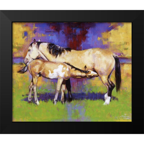 Contentment Black Modern Wood Framed Art Print by Chapman, Julie T.