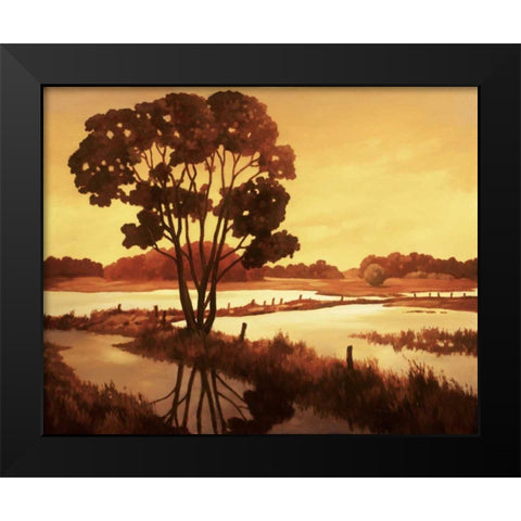 Evening Water II Black Modern Wood Framed Art Print by Reynolds, Graham