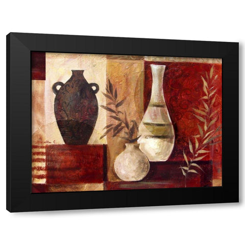 Spice Vases I Black Modern Wood Framed Art Print by Cohen, Marietta