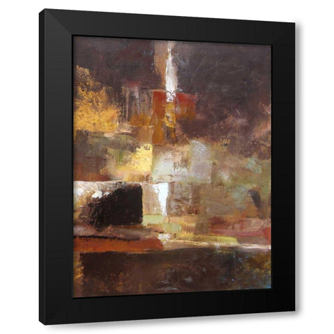 Earth Tones II Black Modern Wood Framed Art Print with Double Matting by Cohen, Marietta