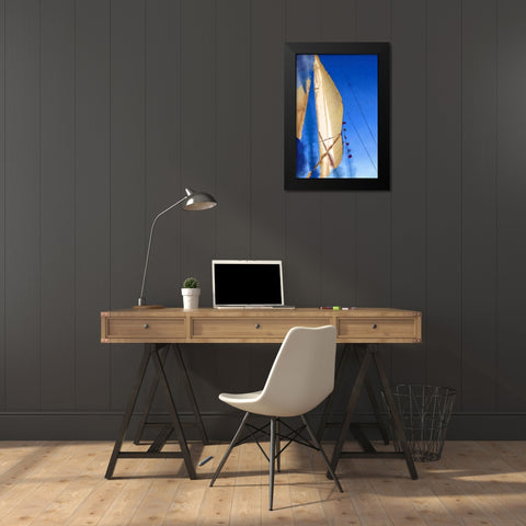 Sailing I Black Modern Wood Framed Art Print by Head, Danny