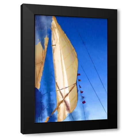 Sailing I Black Modern Wood Framed Art Print by Head, Danny
