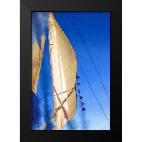Sailing I Black Modern Wood Framed Art Print by Head, Danny
