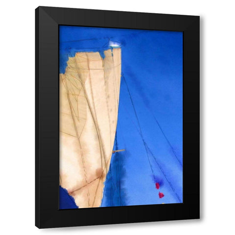 Sailing IV Black Modern Wood Framed Art Print with Double Matting by Head, Danny
