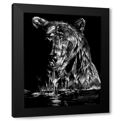 Evening Ablutions Black Modern Wood Framed Art Print with Double Matting by Chapman, Julie T.