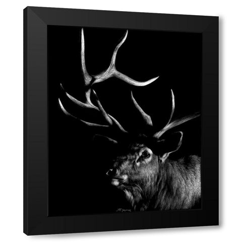 Attitude Black Modern Wood Framed Art Print by Chapman, Julie T.