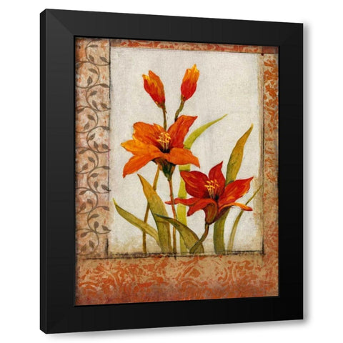 Tulip Inset I Black Modern Wood Framed Art Print by OToole, Tim