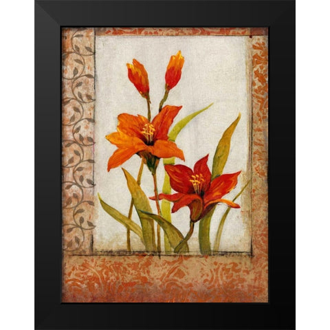 Tulip Inset I Black Modern Wood Framed Art Print by OToole, Tim