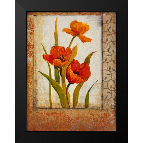 Tulip Inset II Black Modern Wood Framed Art Print by OToole, Tim