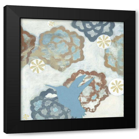 Hover II Black Modern Wood Framed Art Print with Double Matting by Fuchs, Jodi