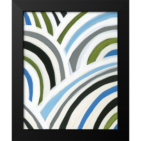 Swirly Bob II Black Modern Wood Framed Art Print by Fuchs, Jodi