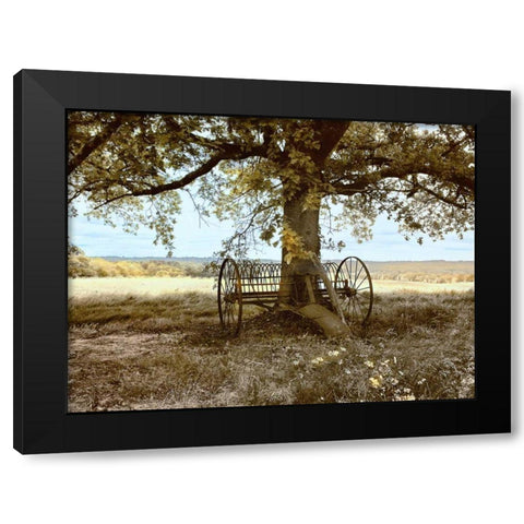 Aux Arbeils Oak Black Modern Wood Framed Art Print by Chester, Colby