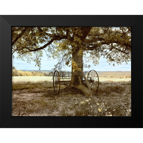 Aux Arbeils Oak Black Modern Wood Framed Art Print by Chester, Colby