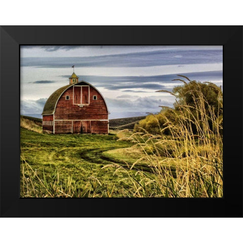 Palouse Barn Black Modern Wood Framed Art Print by Chester, Colby