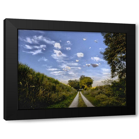 Magritte Morning Black Modern Wood Framed Art Print by Chester, Colby